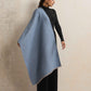 trueBrowns Blue Reversible Woollen Stole | Swadesiicart