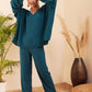 InWeave Women's Dark Ocean Full Sleeve Boho Top Bottom Set - Swadesiicart