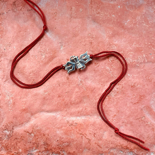 trueBrowns 925 Sterling Silver Lord Shiva Trishul Thread Rakhi | Swadesiicart