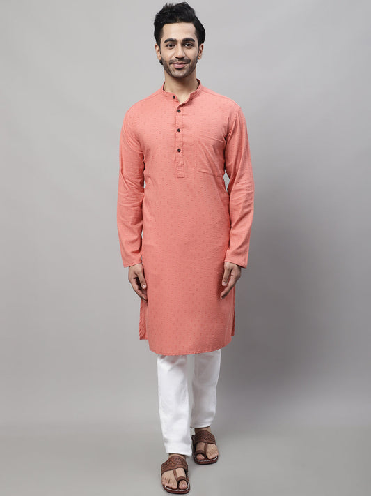 Even Apparels Maroon Pure Cotton Kurta With Band Collar | Swadesiicart