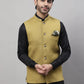 Even Apparels Men's Mustard Pure Wool Nehru Jacket | Swadesiicart