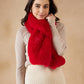InWeave Women's Cherry Red Faux Fur Neck Warmer - Swadesiicart