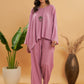 InWeave Women's Mauve Kantha Boho Full Sleeve Coord Set - Swadesiicart