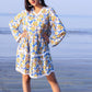 Noroke Cupro Modal Midi Floral Dress - Yellow | Swadesiicart