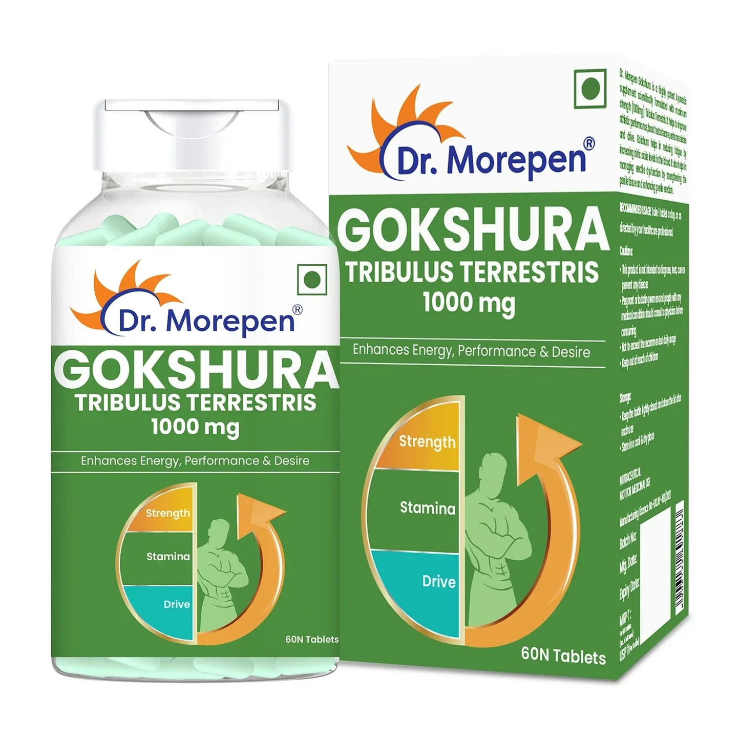 Dr Morpen Gokshura & Testo Boost -Performance Combo Pack | Swadesiicart