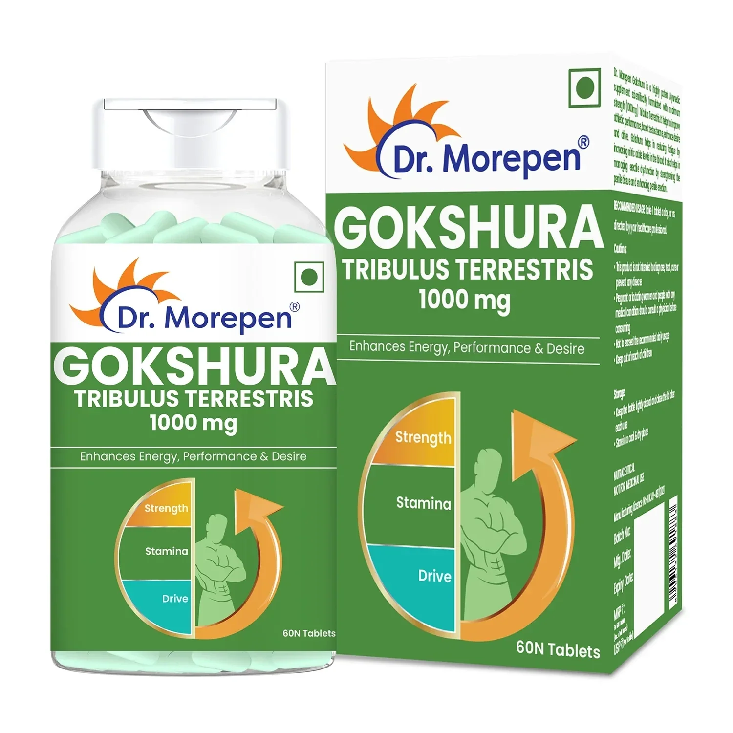 Dr Morpen Gokshura & Testo Boost -Performance Combo Pack | Swadesiicart