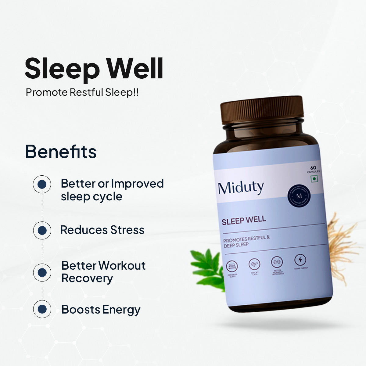 Miduty by Palak Notes Sleep Well Capsules - Swadesiicart