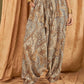 InWeave Beige Paisley Flower Harem Pant - Swadesiicart
