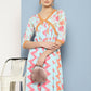 Ahalyaa Floral Printed Midi Empire Ethnic Dress | Swadesiicart