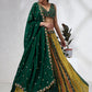 House of Panchhi Navy Blue Pure Georgette Sequins And Thread Embroidery Lehenga Choli & Dupatta | Swadesiicart