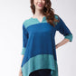InWeave Women's Peacock Blue Top - Swadesiicart
