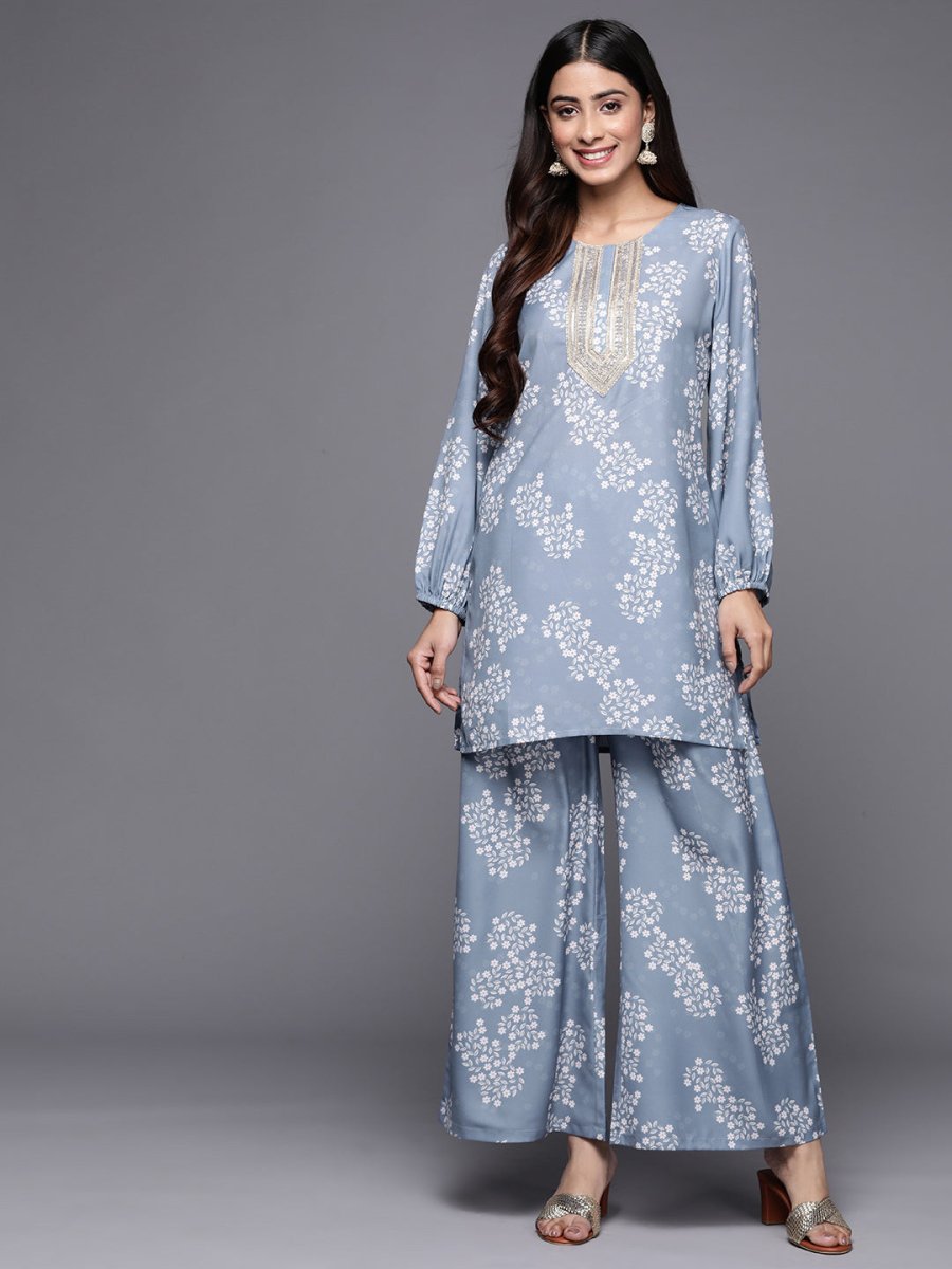Ahalyaa Women Embroidered Floral Printed Co-ords - Swadesiicart