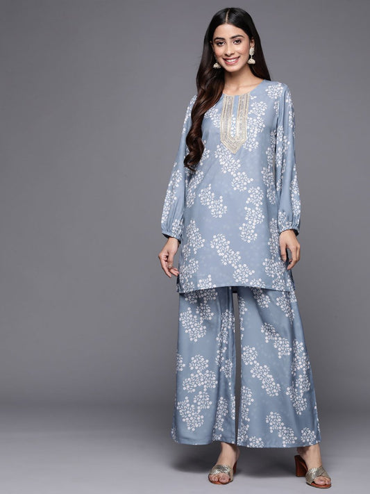 Ahalyaa Women Embroidered Floral Printed Co-ords - Swadesiicart