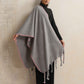 trueBrowns Grey Tassel Woollen Stole | Swadesiicart