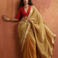 trueBrowns Gold Tissue Ready To Wear Saree | Swadesiicart
