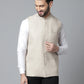 Even Apparels Men's Cream Nehru Jacket With Welt Pockets | Swadesiicart