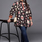 Ahalyaa Mandarin Collar Crepe Floral Printed Tunic | Swadesiicart
