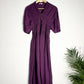 trueBrowns Purple Slub Pleated Kurta | Swadesiicart