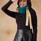 InWeave Women's Cyan Blue Fur Neckpiece - Swadesiicart