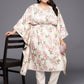 Ahalyaa Plus Size Floral Printed Flared Sleeves Kaftan Kurta | Swadesiicart