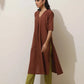 trueBrowns Brown Cotton Linen Kurta Pant Set | Swadesiicart