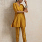 trueBrowns Gold Silk Kurta Co-ord Set - Swadesiicart