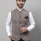 Even Apparels Men's Beige Pure Wool Nehru Jacket | Swadesiicart