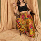 InWeave Mustard Multi Flower Harem Pant - Swadesiicart