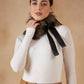 InWeave Women's Beige Print Fur Neckpiece - Swadesiicart