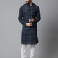 Even Apparels Blue Solid Kurta With Band Collar | Swadesiicart