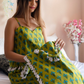 Pomcha Jaipur Gulzar Blue Hand Block Cotton Night Set | Swadesiicart