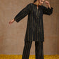 trueBrowns Black Gold Cotton Relaxed Co-Ord Set - Swadesiicart