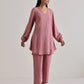 trueBrowns Mauve Short Co-Ord Set - Swadesiicart