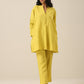 trueBrowns Lime Slub Texture Relax Fit Co-Ord Set - Swadesiicart