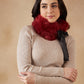 InWeave Women's Bright Rust Fur Neckpiece - Swadesiicart