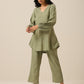 trueBrowns Sage Slub Textured Short Co-Ord Set - Swadesiicart