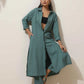 trueBrowns Green Cotton Linen Kurta Pant Set | Swadesiicart
