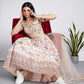 House of Panchhi Cream Colour Organza Floral Design Digital Print Lehenga Choli & Dupatta | Swadesiicart