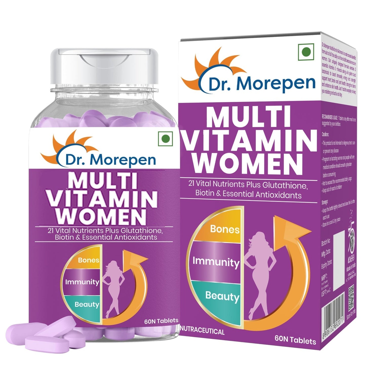 Dr Morpen Multivitamin Women And Biotin+ Advanced | Swadesiicart