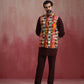 trueBrowns Men's Cola Ikat Print Cotton Reversible Nehru Jacket | Swadesiicart
