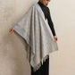trueBrowns Grey Geometric Woollen Stole | Swadesiicart