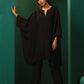 trueBrowns Black Silk Kaftan Pant Set | Swadesiicart