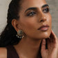 trueBrowns Silver Gold Tone Floral Stud Earrings - Swadesiicart