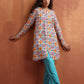 trueBrowns Off White Print Kurta Co-ord Set - Swadesiicart