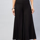 InWeave Solid Black Palazzo - Swadesiicart