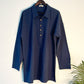 trueBrowns Blue Men's Shirt Kurta | Swadesiicart