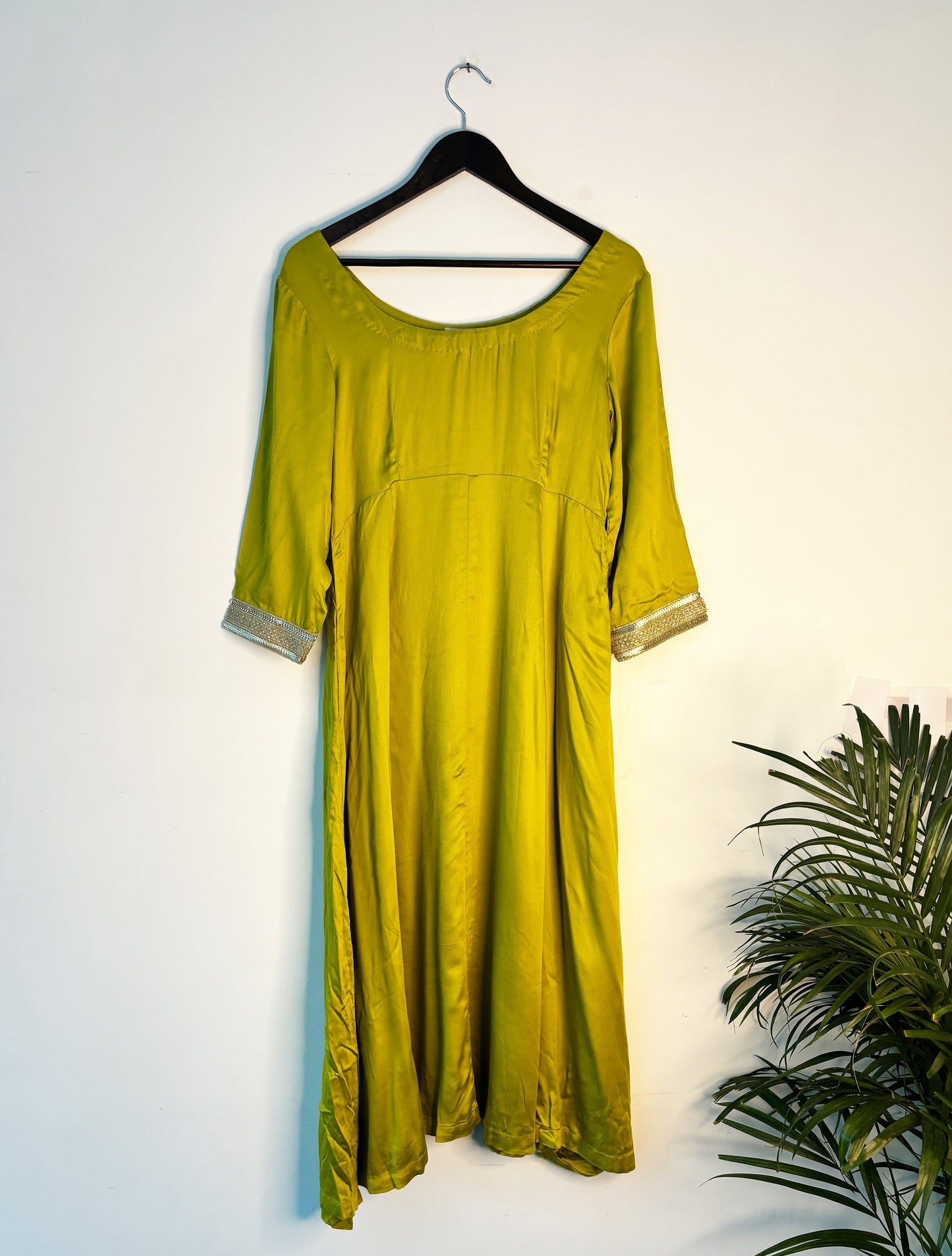 trueBrowns Lime Modal Kurta | Swadesiicart