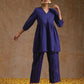 trueBrowns Spectrum Blue Gold Cotton Overlap Co-Ord Set - Swadesiicart