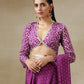 trueBrowns Purple Bandhani Printed Silk Full Sleeve Blouse | Swadesiicart