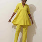 trueBrowns Lime Cotton Linen Co-Ord Set - Swadesiicart